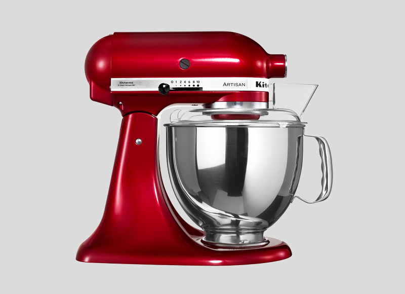 KitchenAid 4,8-l-Küchenmaschine mit kippbarem Motorkopf - White Crema